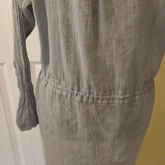 A.N.A. Women Button Front Drawstring Waist Tunic Blouse M - Picture 4 of 12